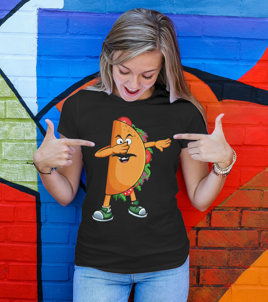 Dabbing Taco Mexican Dab Tacos Salsa Dance Fun T-Shirt