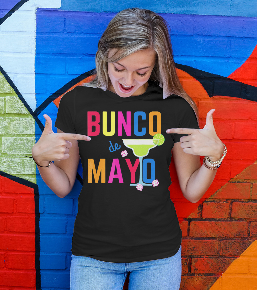 Bunco De Mayo Margarita Dice Colorful T-Shirt