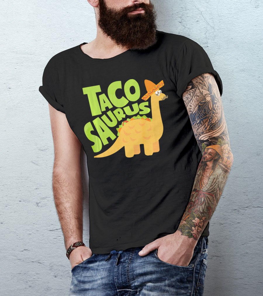 Cool Tacosaurus Cinco De Mayo Taco Dinosaur T-Shirt