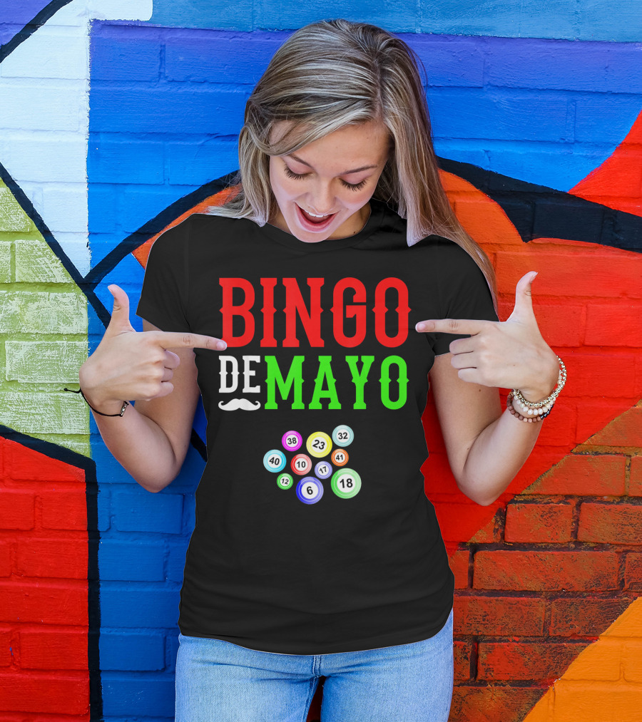 Bingo De Mayo Funny Mexico Bingo Balls T-Shirt