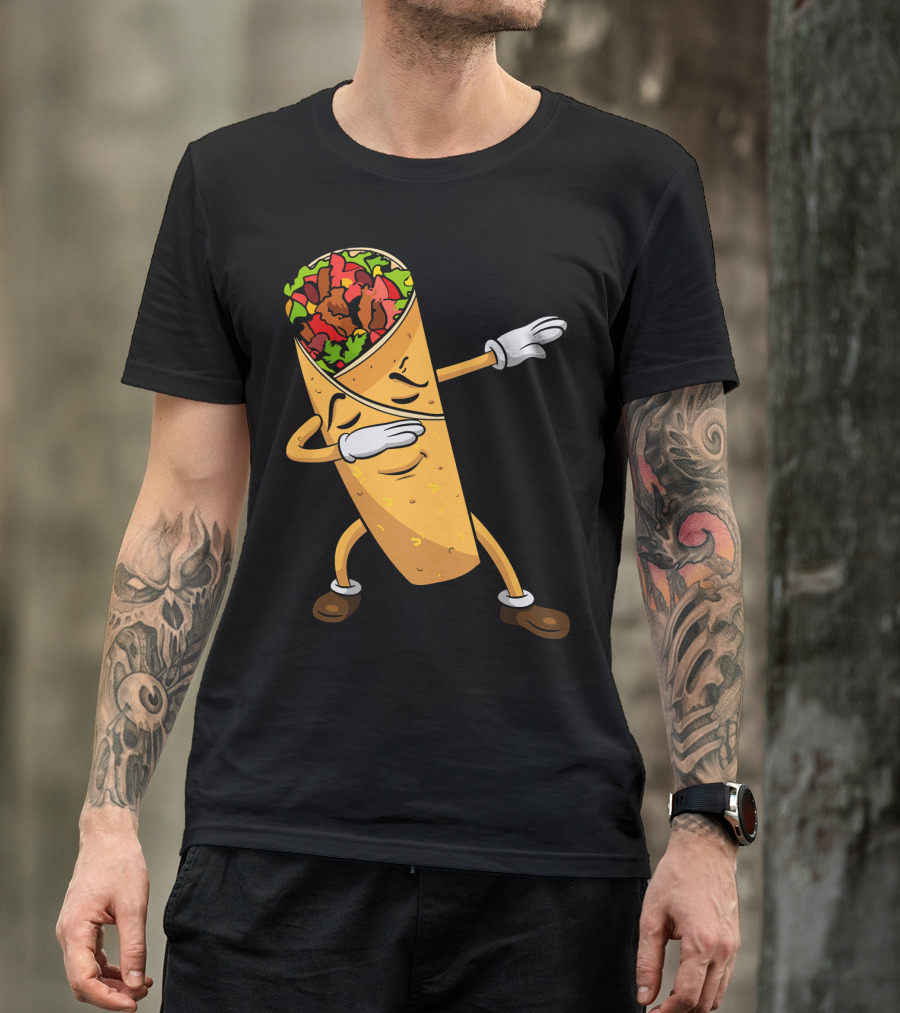Dabbing Burrito Taco Cinco De Mayo T-Shirt