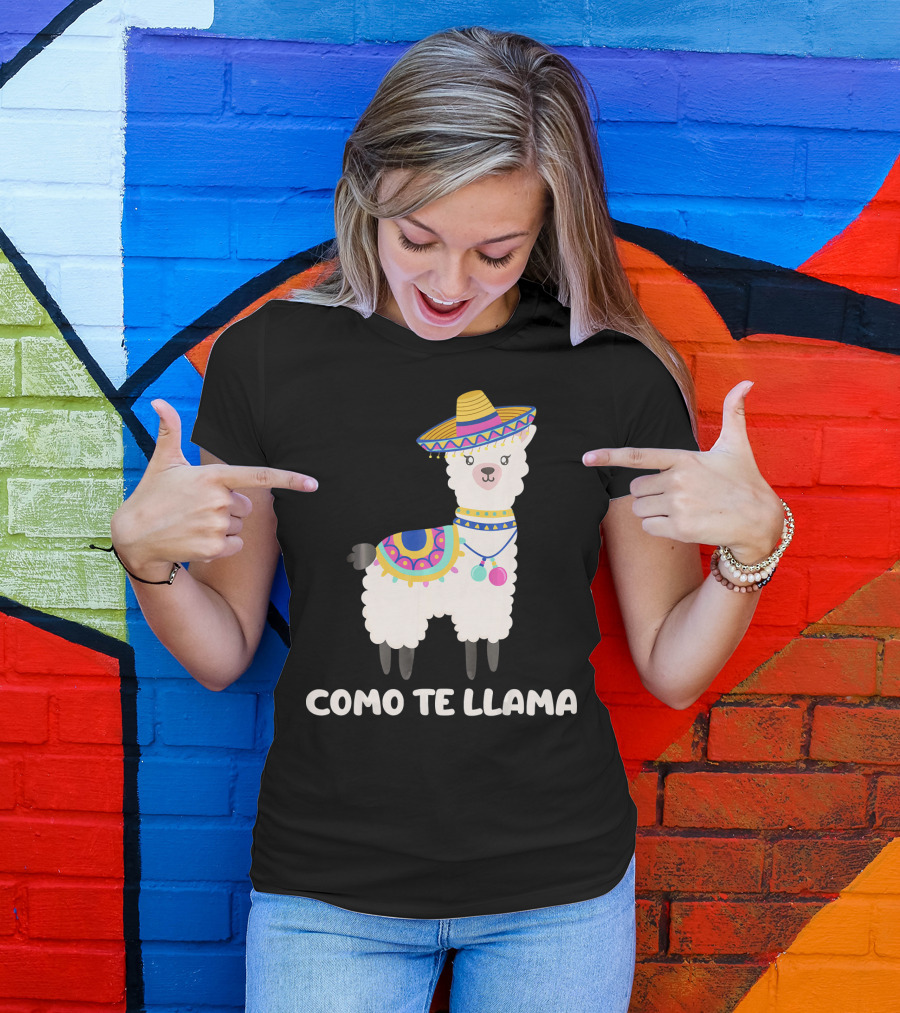 Funny Como Te Llama Sombrero Llama T-Shirt