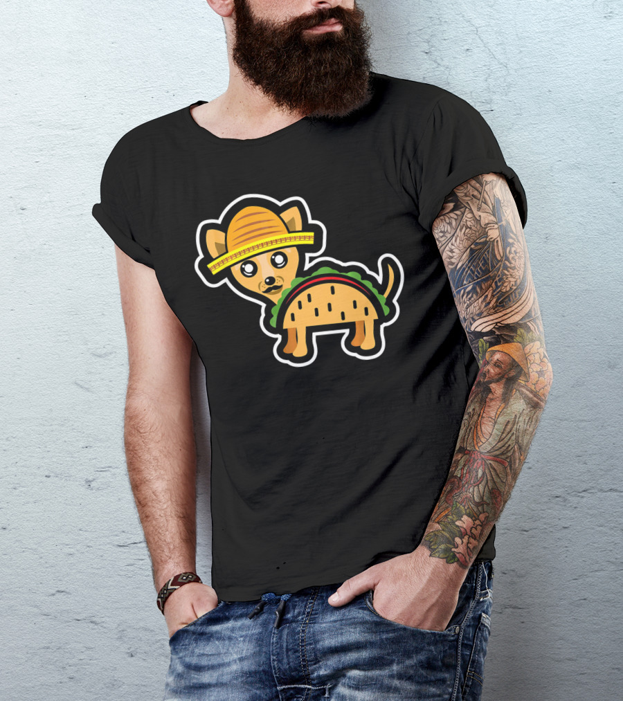 Funny Chihuahua Taco Mexico Sombrero Cin T-Shirt
