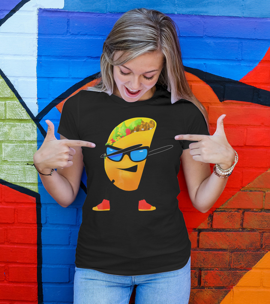 Taco Kids Dabbing Cool Shades Taco T-Shirt