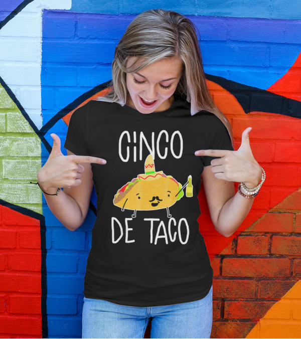 Cinco De Taco Funny Cute Mexican Fiesta T-Shirt