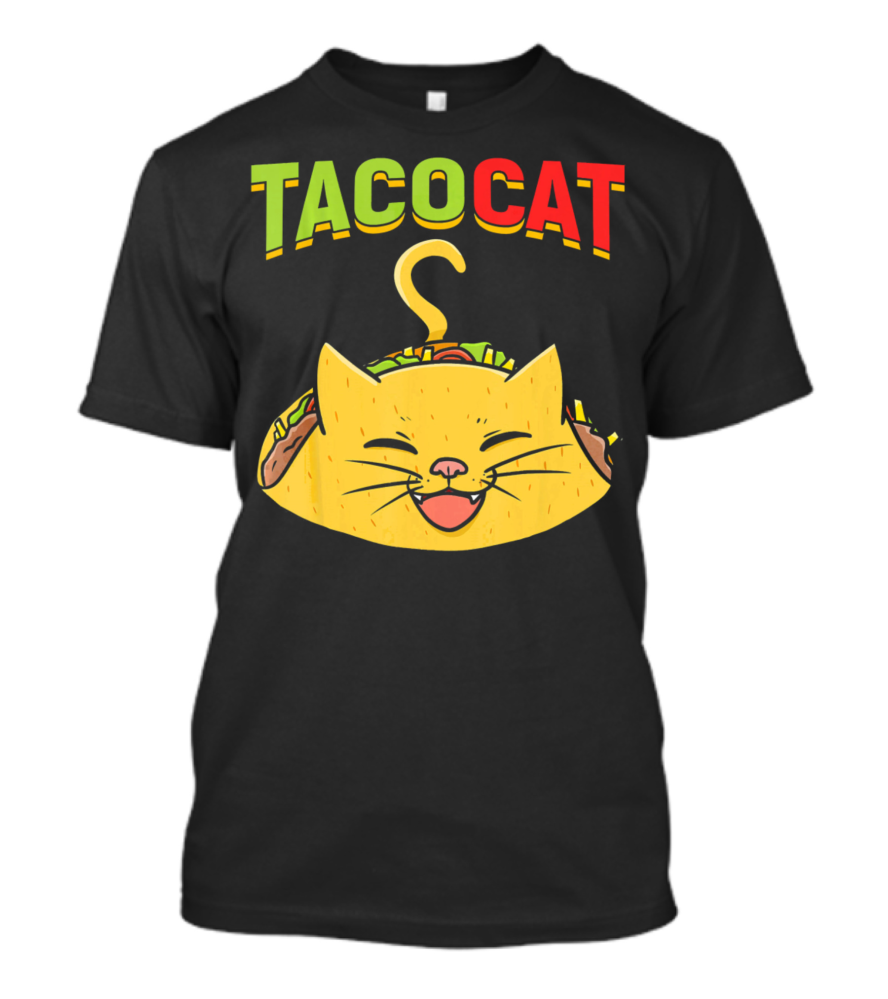 TacoCat Mexican Cinco De Mayo Cat With Smiling Taco Kitty T-Shirt