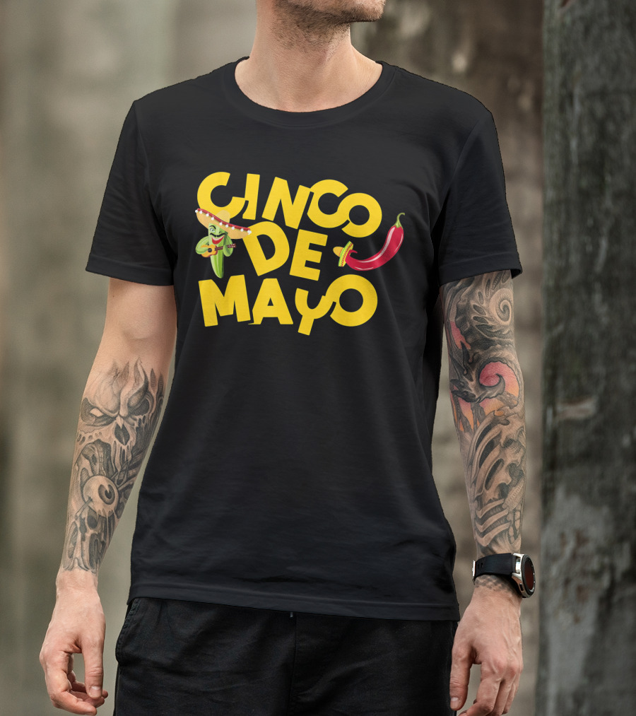 Cinco De Mayo Sombrero Chile Pepper Festive T-Shirt
