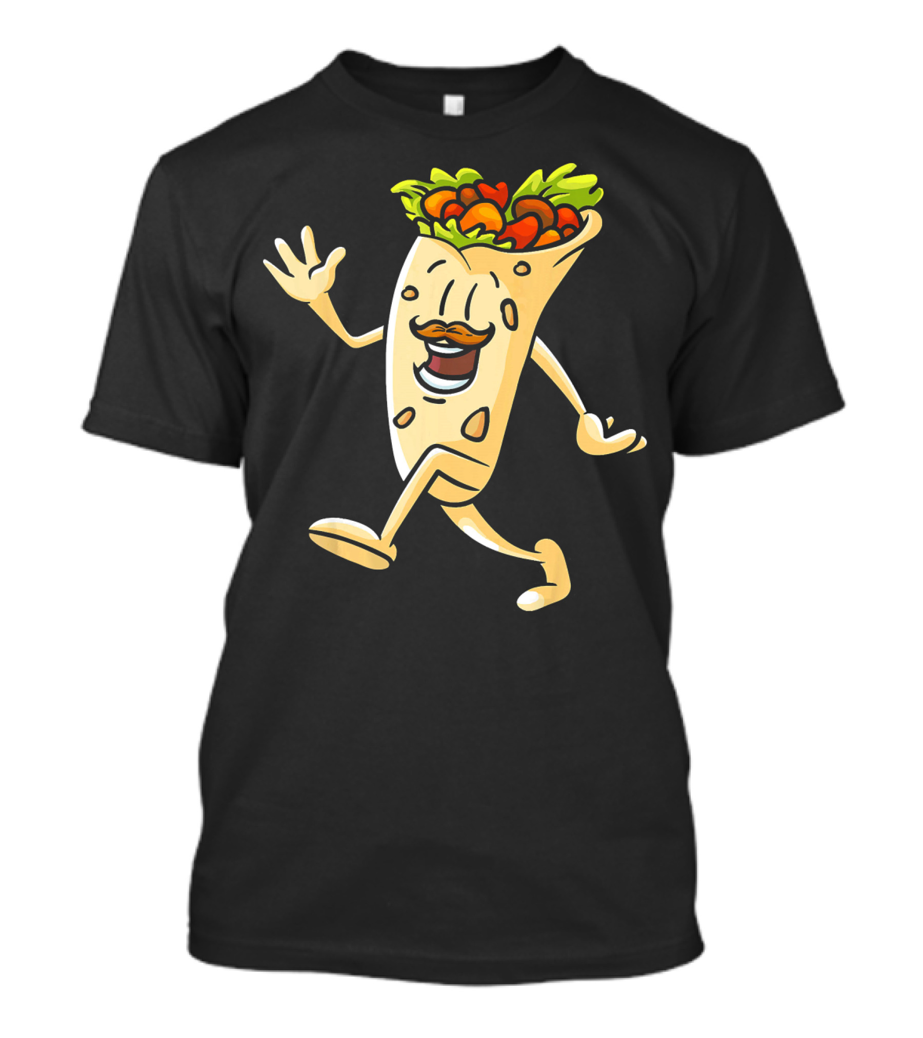 Funny Burrito Mexican Cinco De Mayo Fiesta Celebrating Burrito Mascot T-Shirt