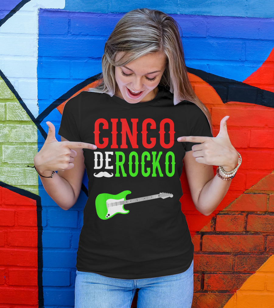 Cinco De Rocko Funny Rock N Roll Mexico T-Shirt