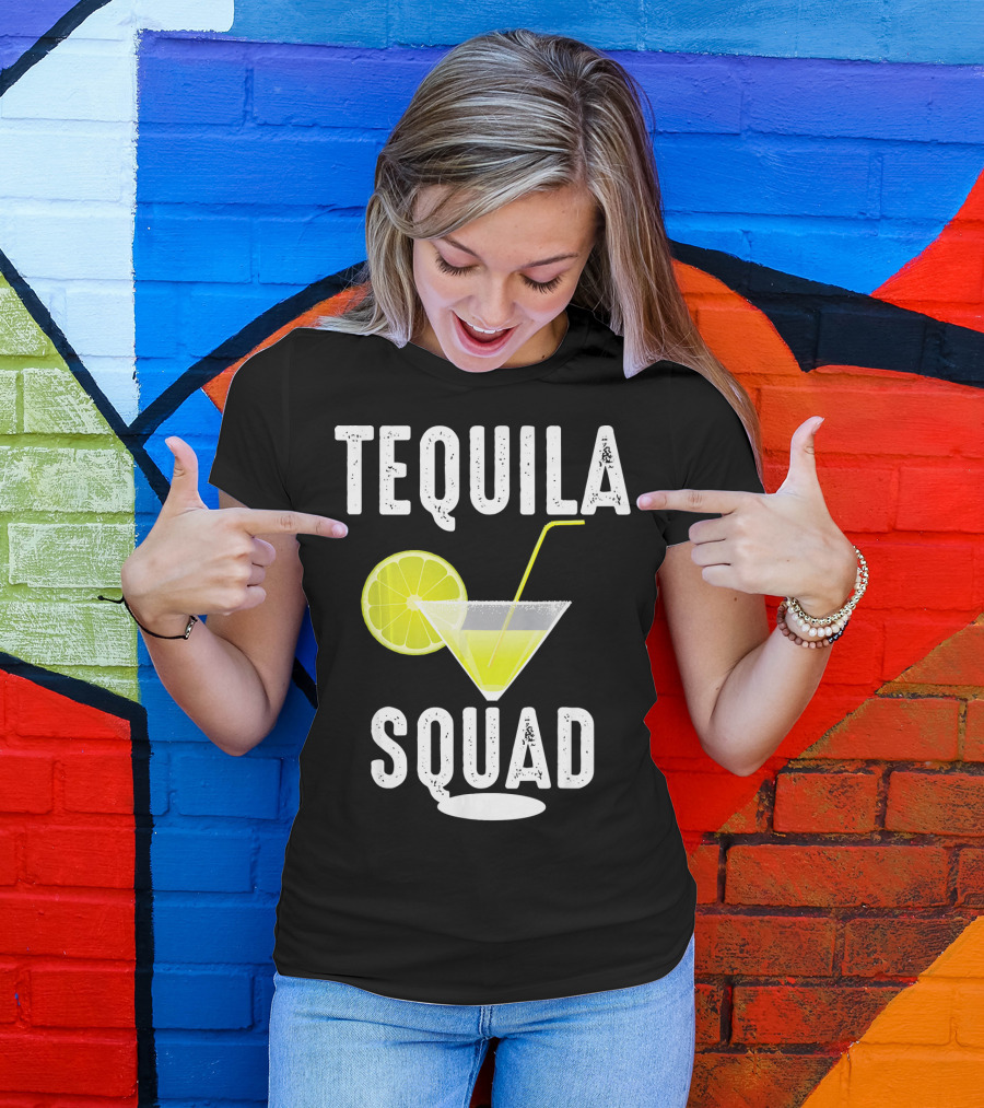 Tequila Squad Lime Margarita Drink Fan T-Shirt