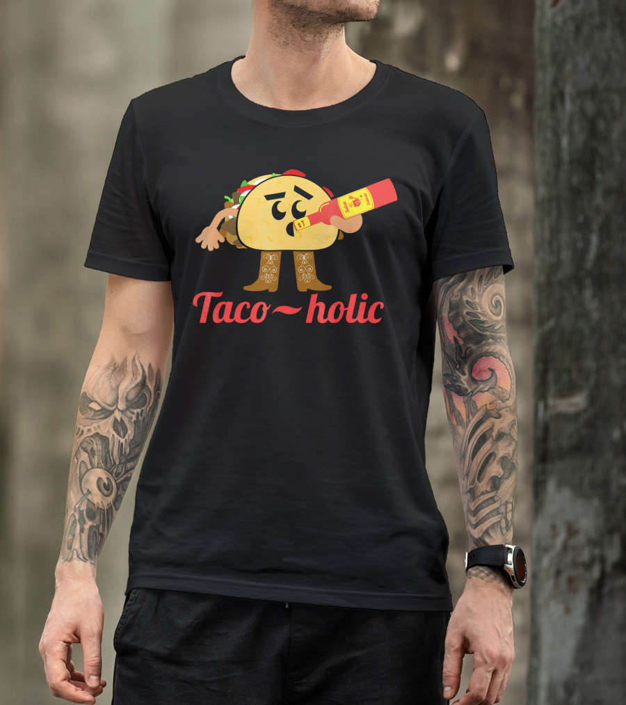 Taco-holic Funny Taco Holic Cinco De May Mexican Fiesta T-Shirt