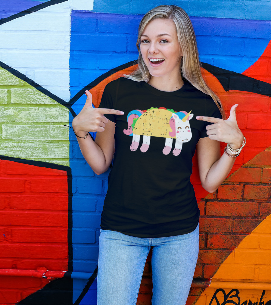 Cute Unicorn Taco Cinco De Mayo Festive Foodie T-Shirt