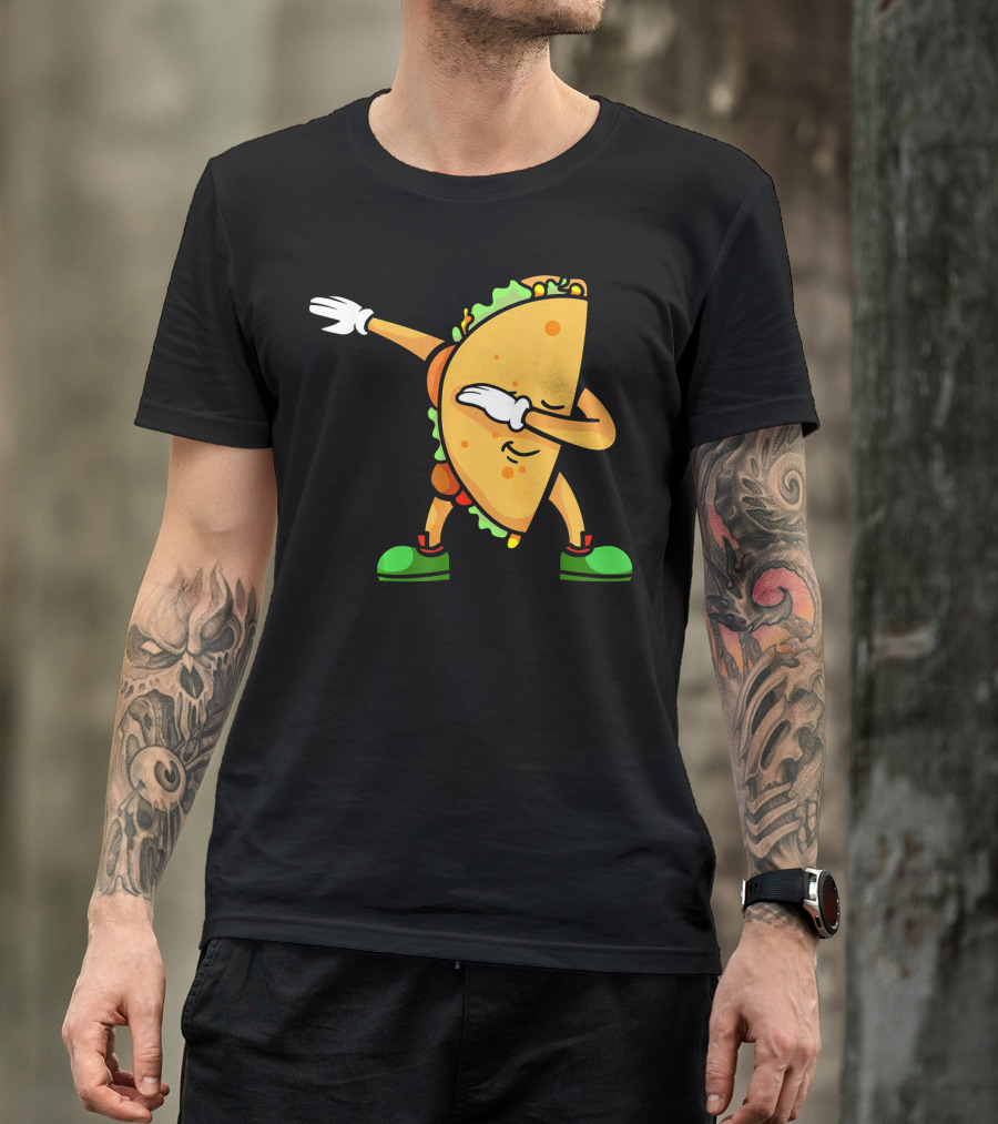 Funny Dabbing Taco Mexican Cinco De Mayo Fiesta T-Shirt