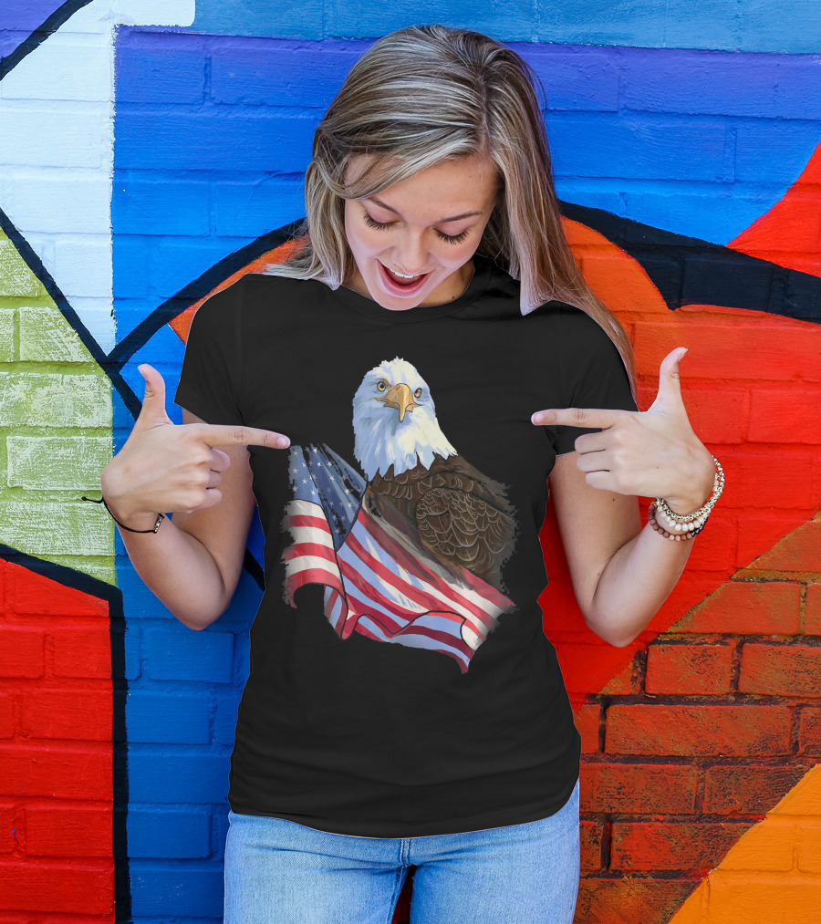American Flag Eagle Independence T-Shirt