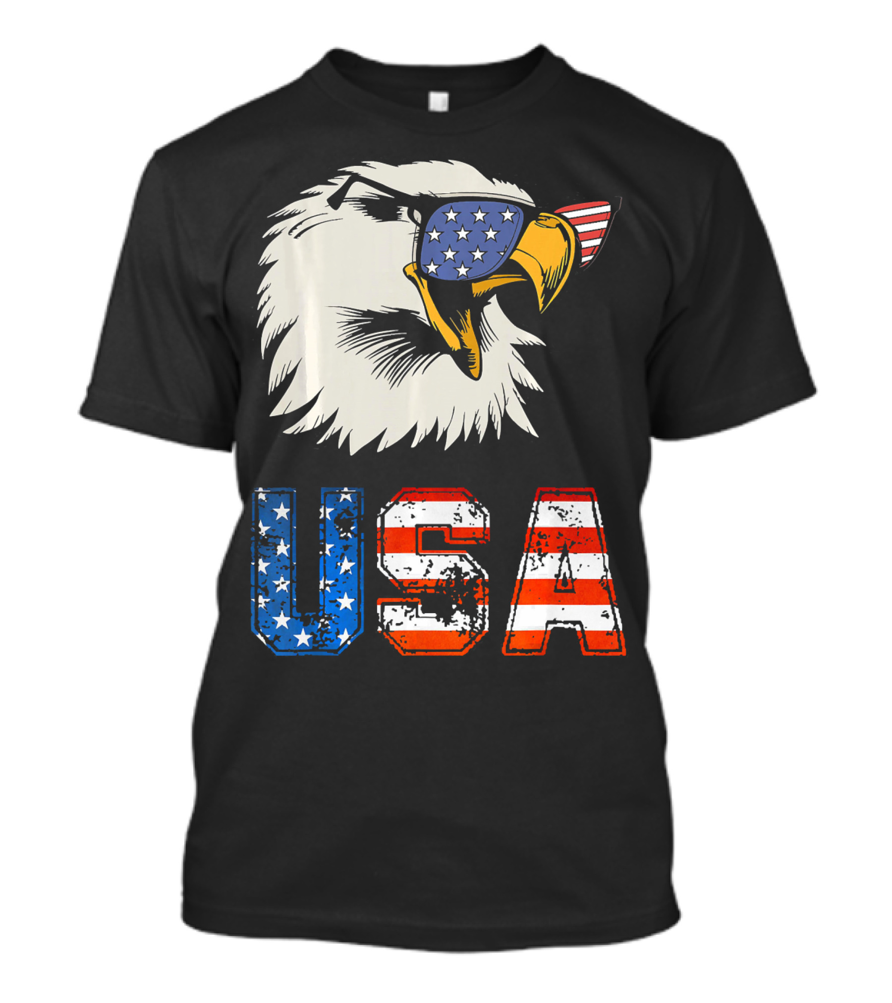 USA Patriotic Eagle American Eagle Flag Sunglasses T-Shirt