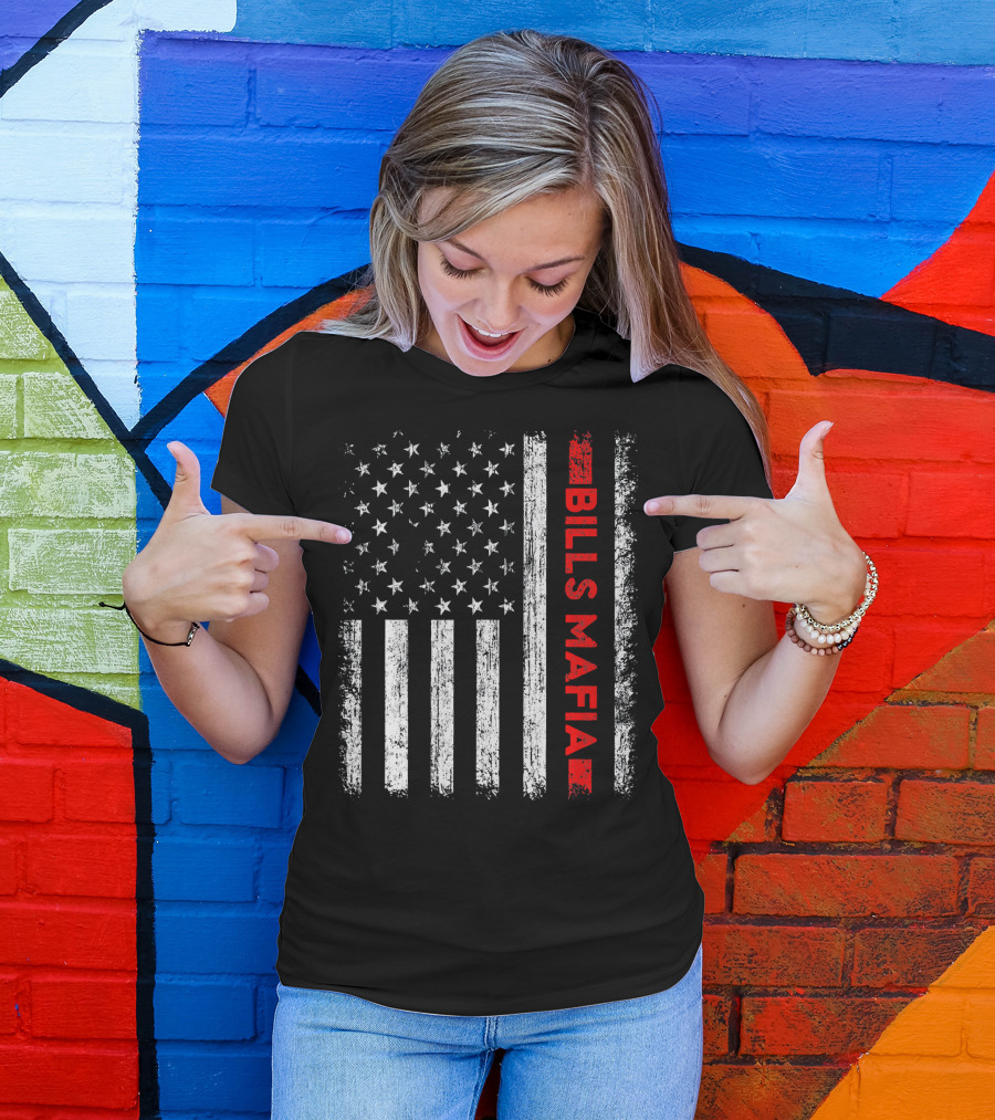 American Flag Bills Mafia Patriotic Buff T-Shirt