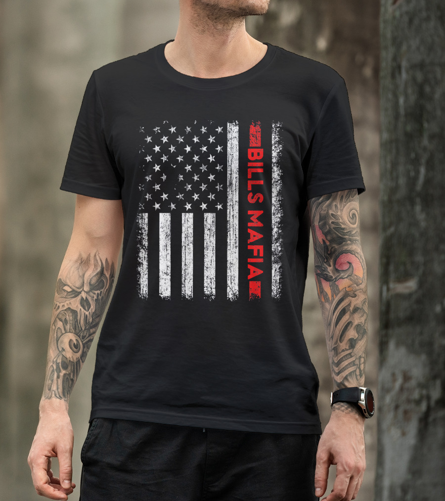 American Flag Bills Mafia Patriotic Buff T-Shirt