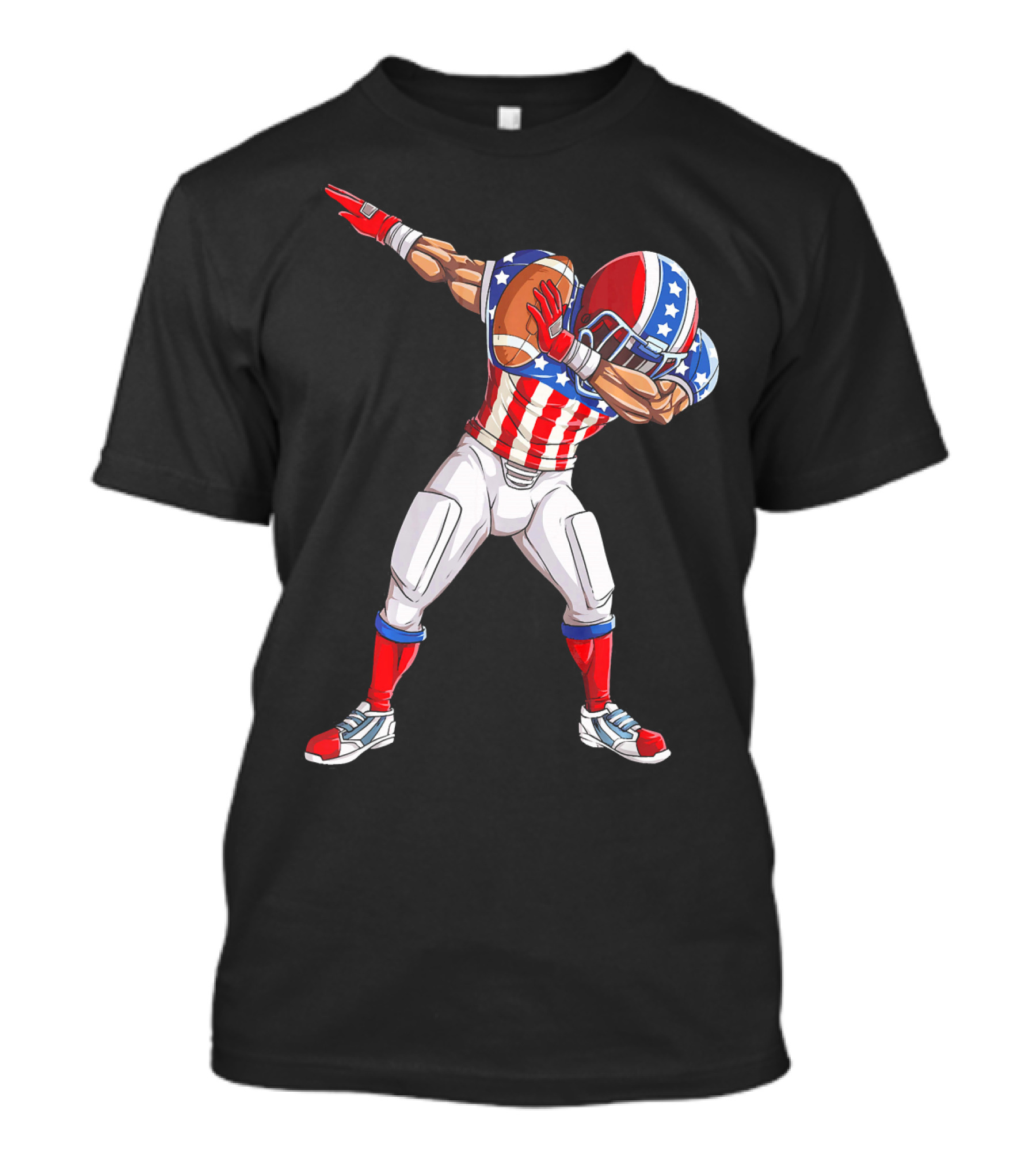 Patriotic Dabbing Football Player Fourth Of July T-Shirt