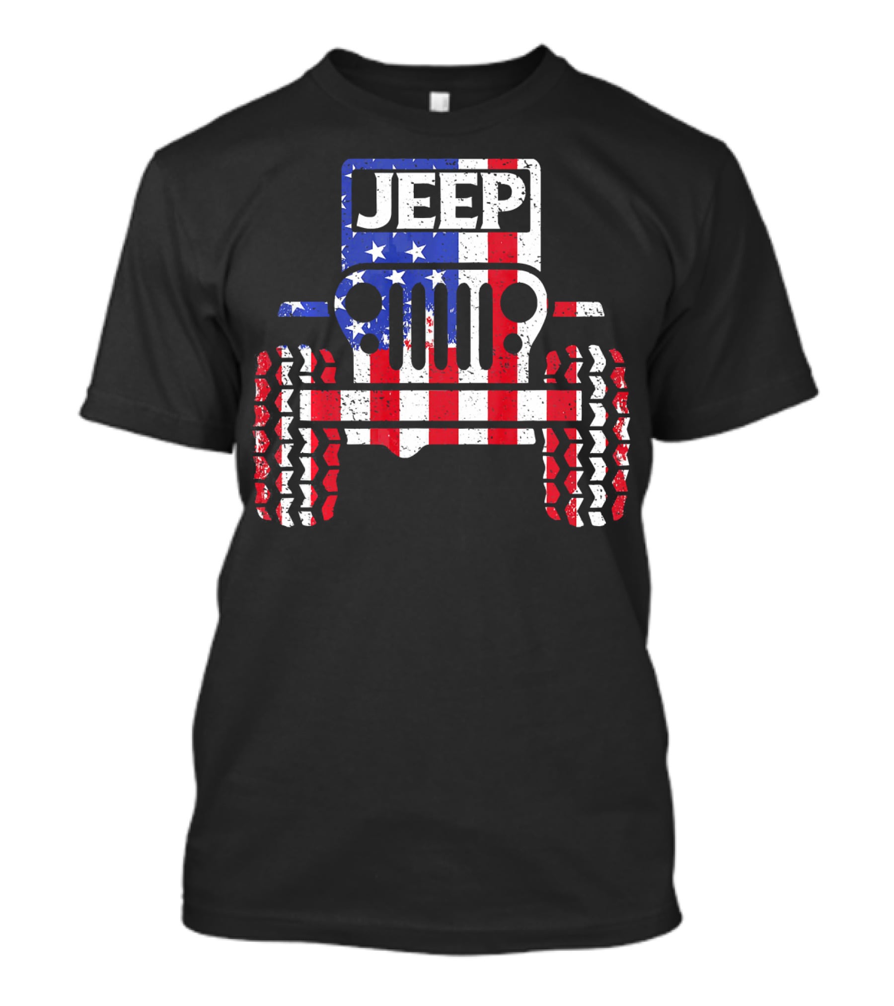 JEEPS American Flag Patriotic Retro Vintage Jeep USA T-Shirt