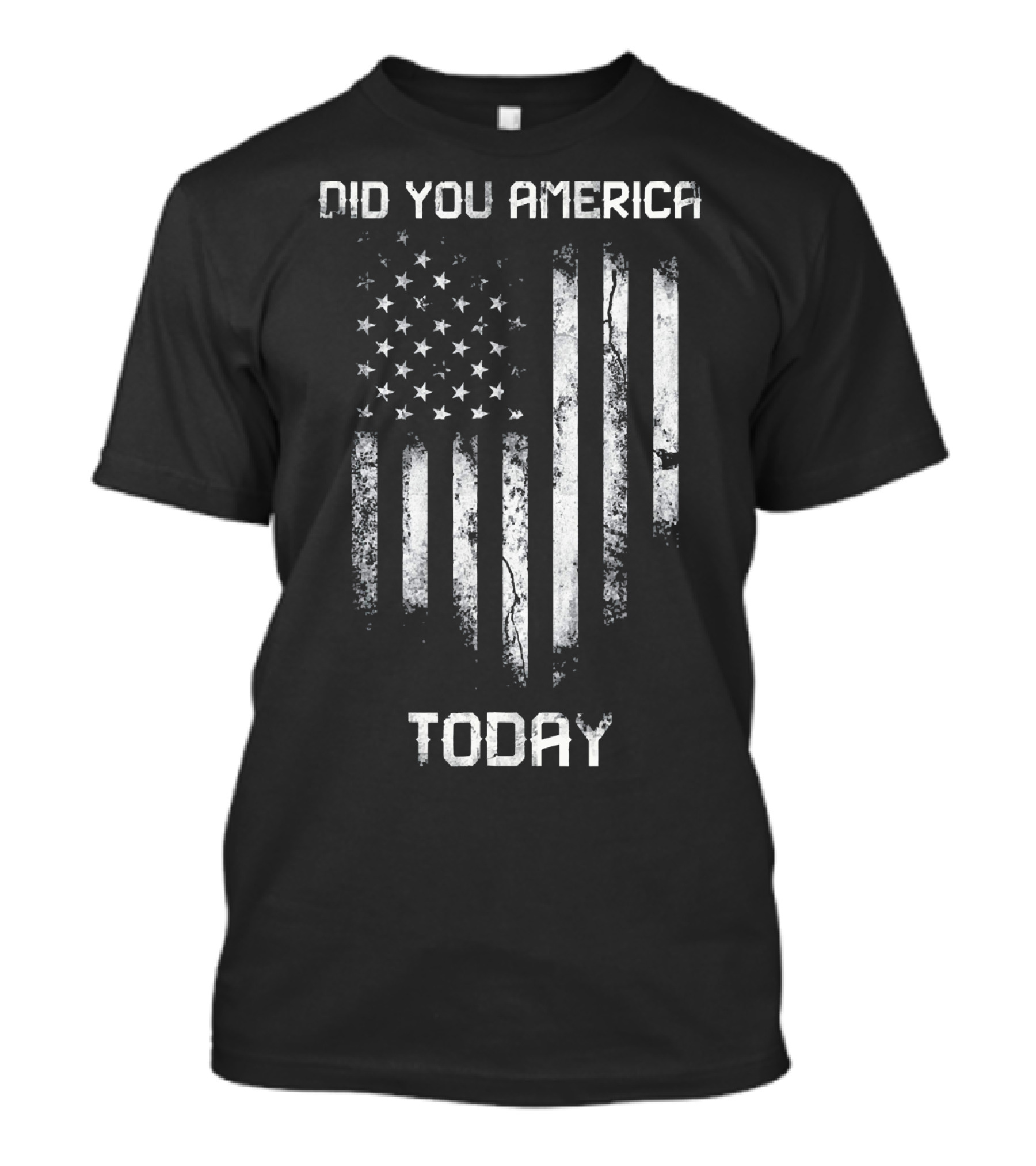 Did You America Today Distressed American Flag T-Shirt