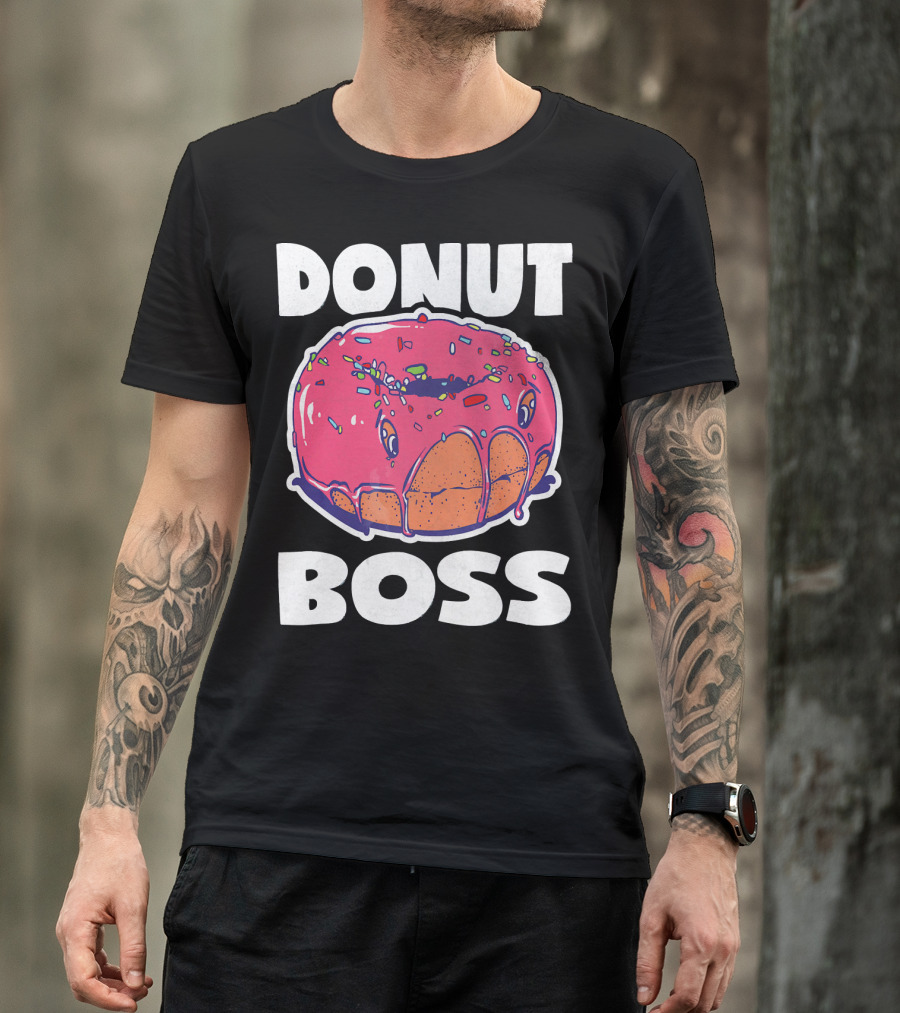 Donut Boss Vintage Baked Fried Cake Donut T-Shirt