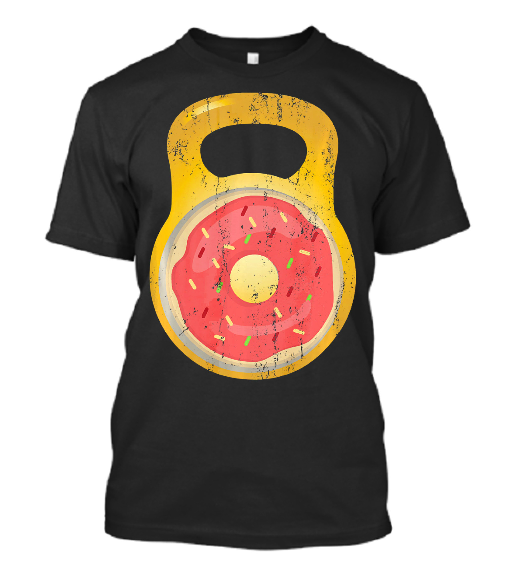 Funny Fitness Donut Kettlebell Doughnut T-Shirt