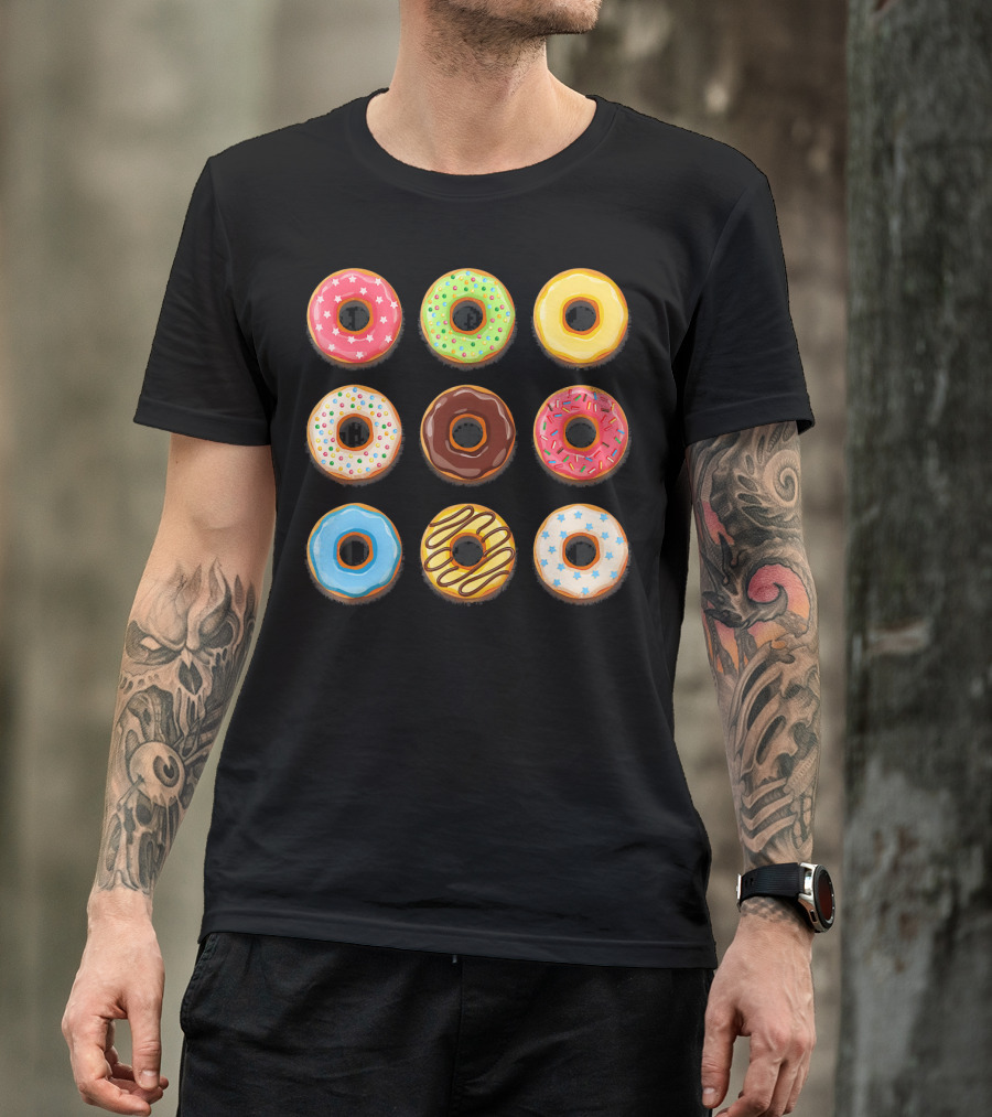 Donuts Sweet Mom Teens Girls Colorful T-Shirt