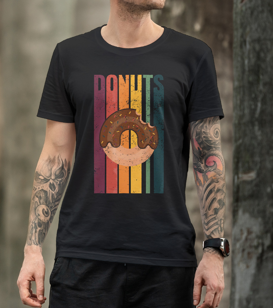 Vintage Donuts Lover Chocolate Sprinkles T-Shirt