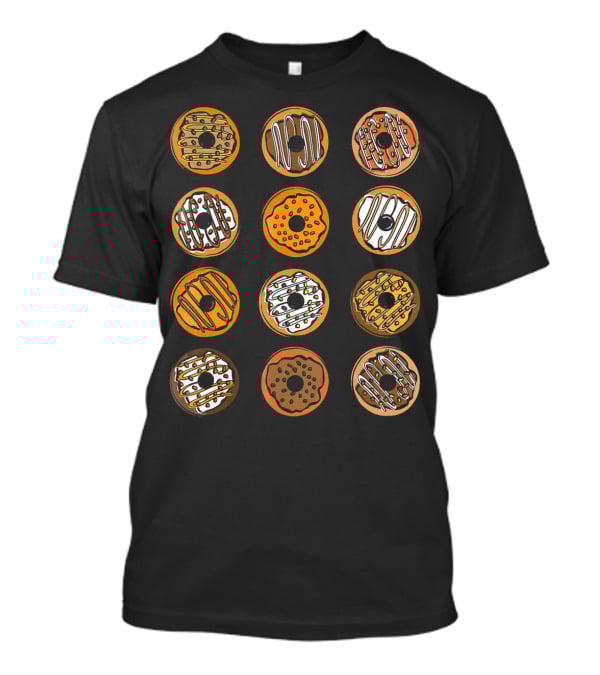 Box Of Donuts Cute Donut Dough Sweet Treats Variety T-Shirt