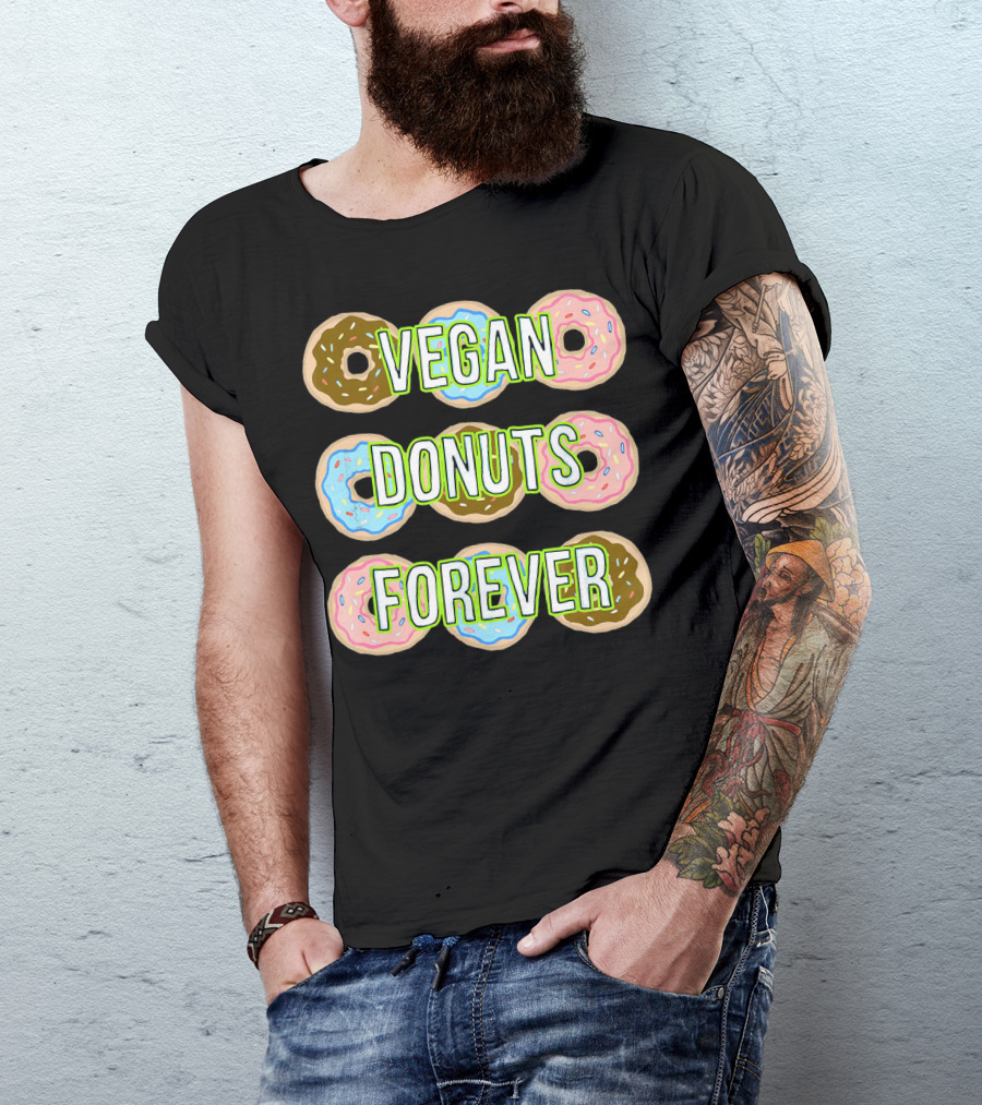 Vegan Donuts Forever Sprinkles Doughnut T-Shirt