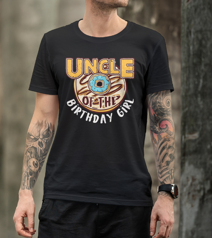 Uncle Of The Birthday Girl Donut T-Shirt