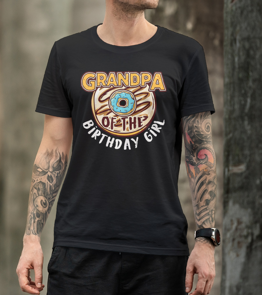 Grandpa Of The Birthday Girl Donut T-Shirt