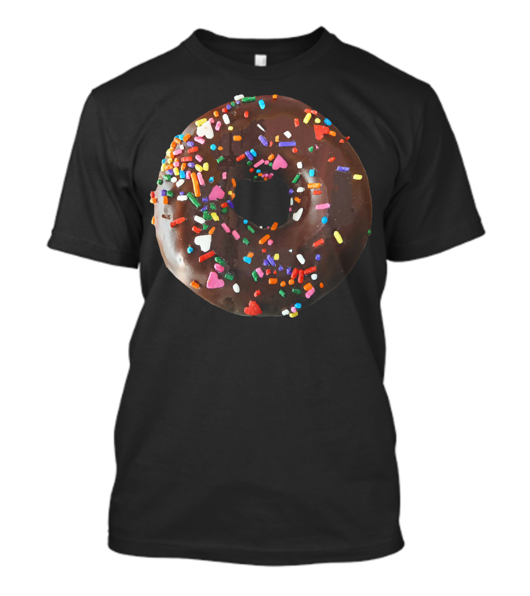 Chocolate Donut Sprinkles Cool Matching Couple Fun T-Shirt