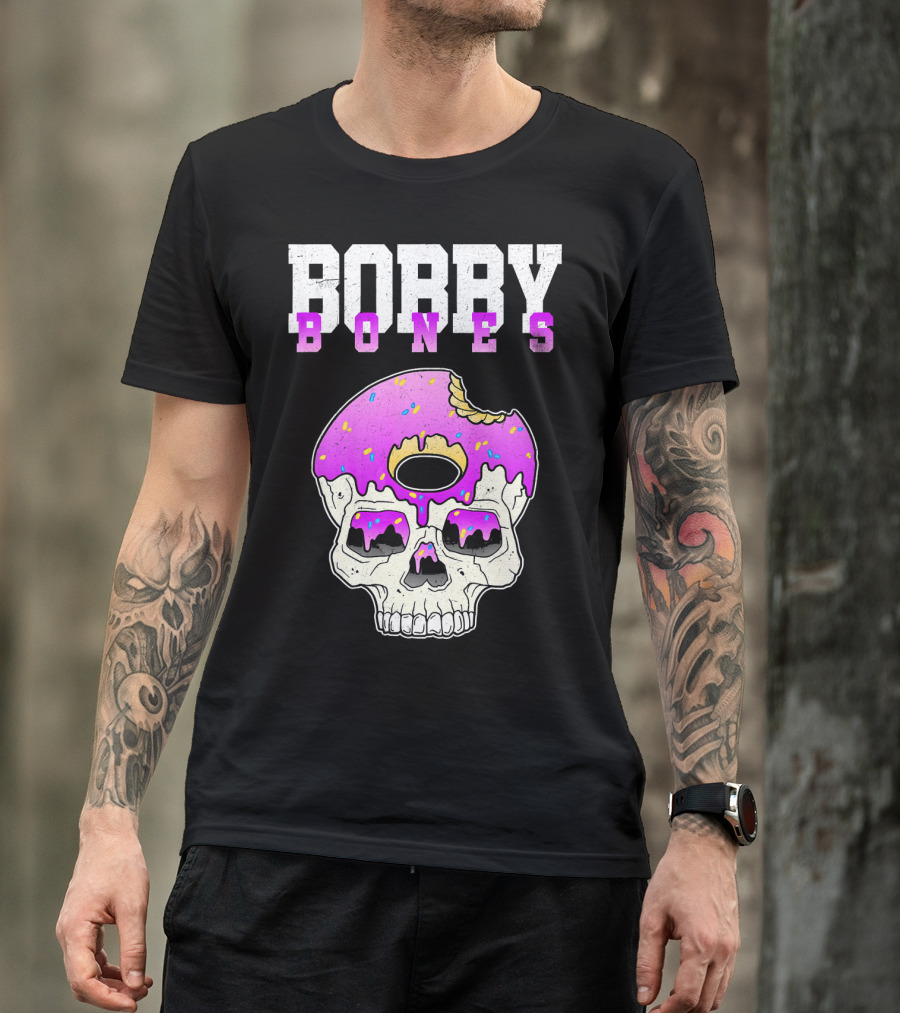 Bobby Bones Skull Donut Pink Sweet Death T-Shirt