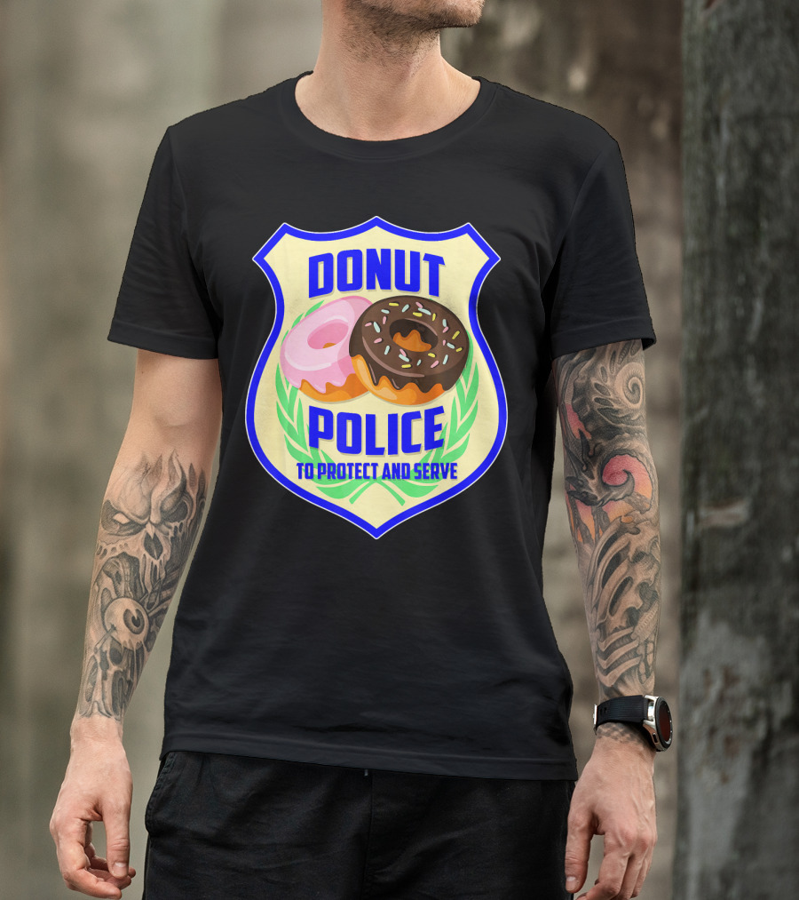 Donut Police To Protect And Serve Funny Donut Lovers T-Shirt
