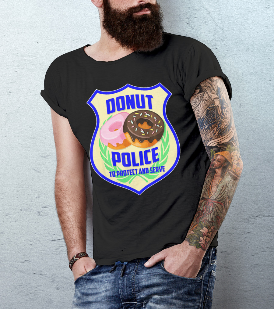 Donut Police To Protect And Serve Funny Donut Lovers T-Shirt
