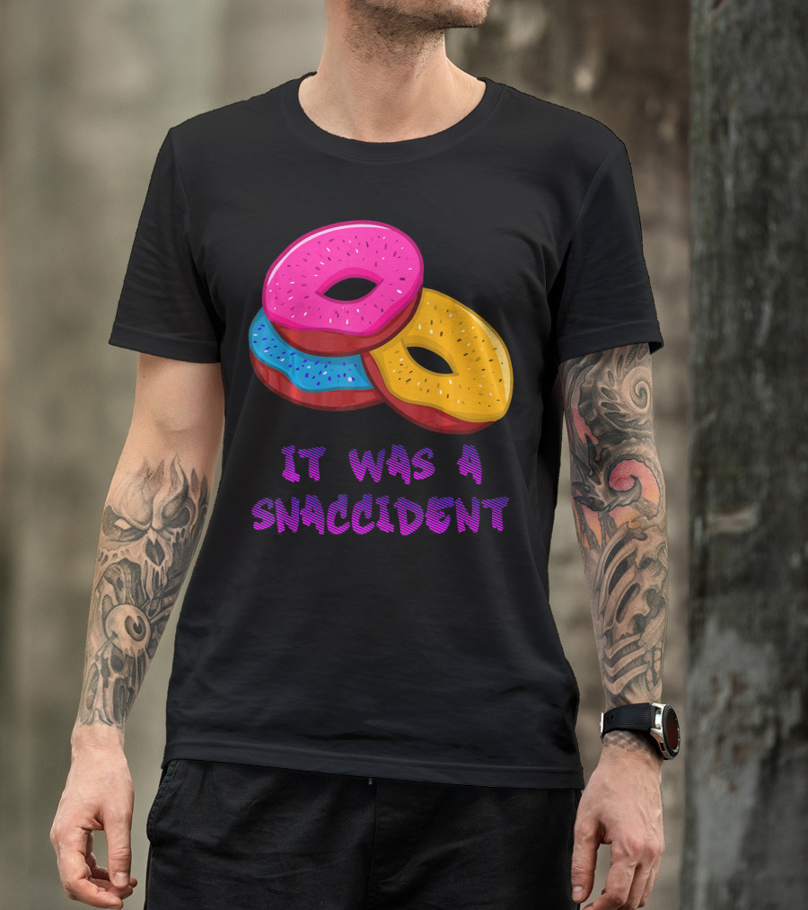 It Was A Snaccident Donut Trio Fun T-Shirt