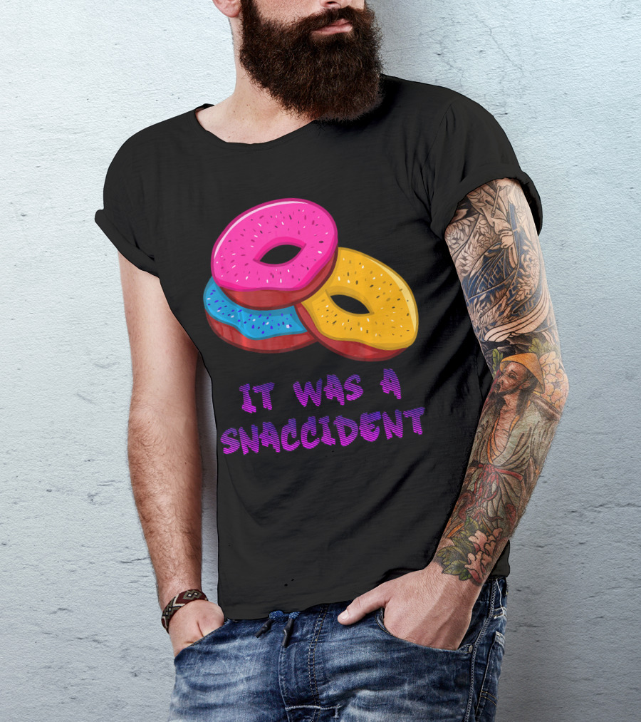 It Was A Snaccident Donut Trio Fun T-Shirt
