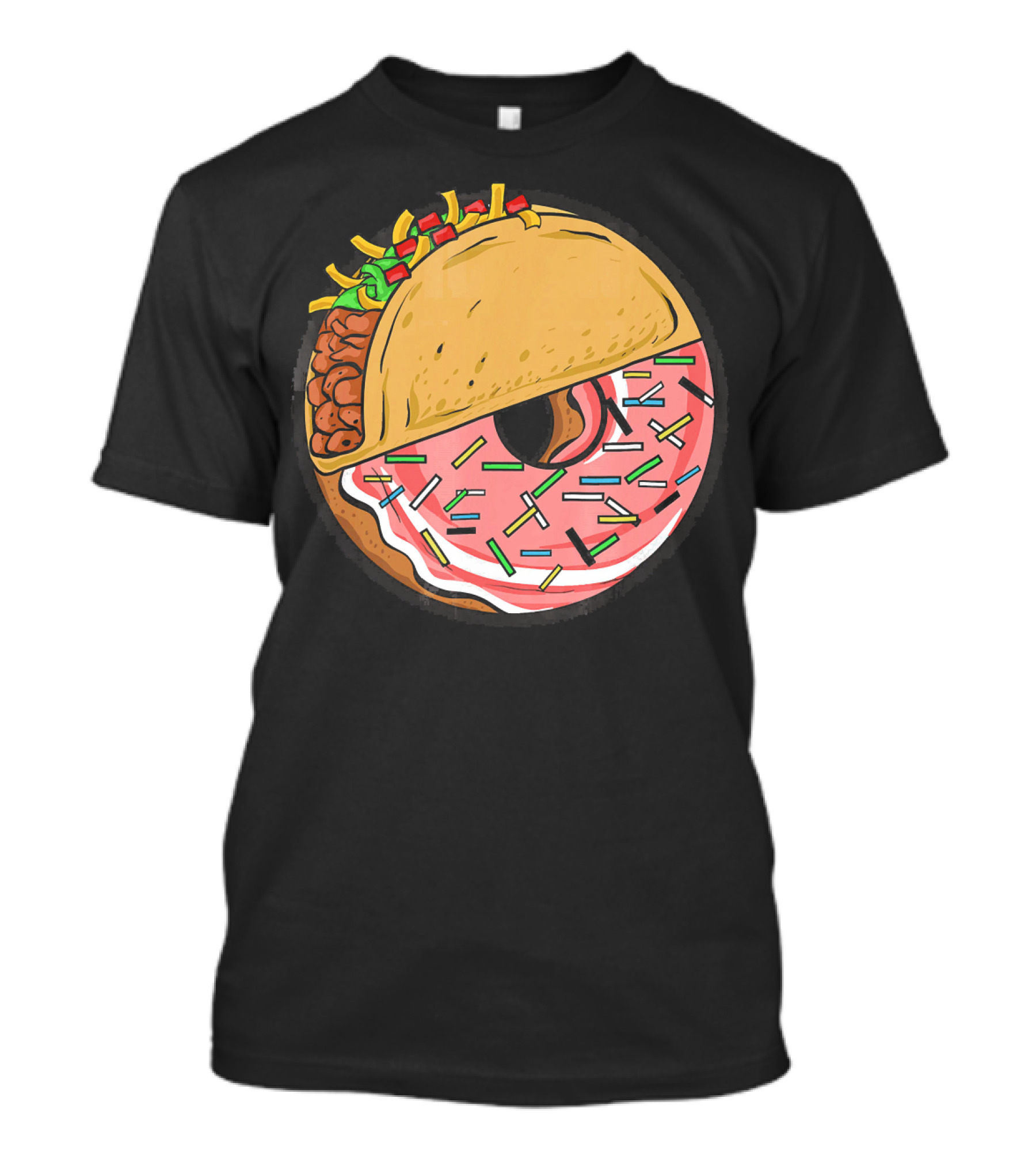 Taco And Donut Fusion Delight With Sprinkles T-Shirt