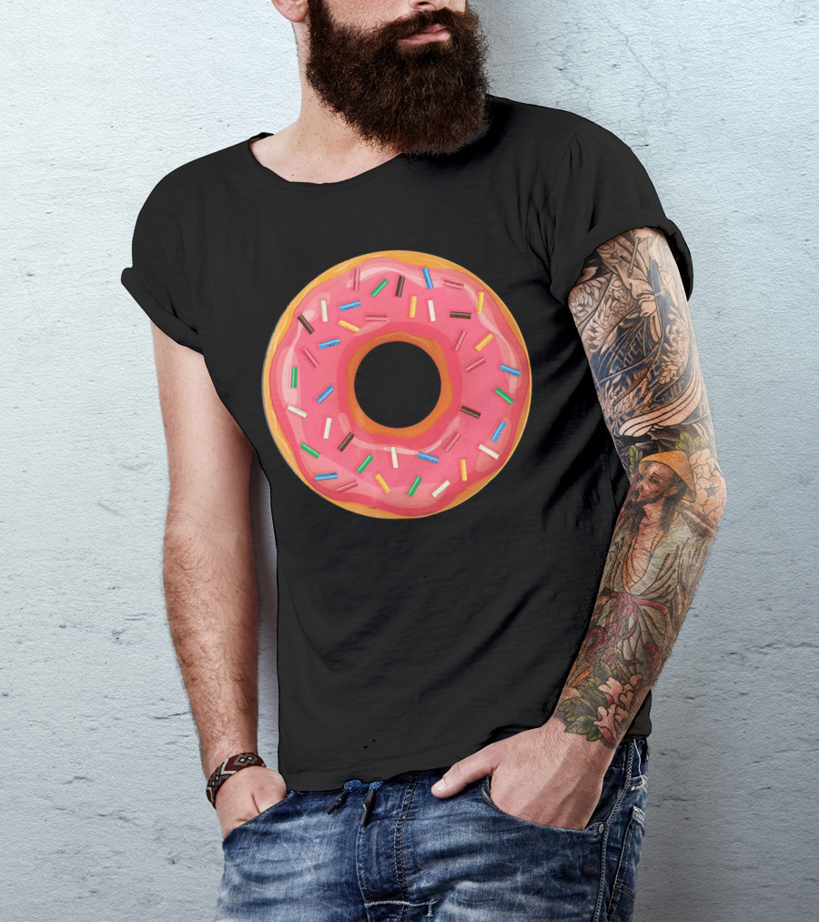 Simple Colorful Sprinkle Donut T-Shirt