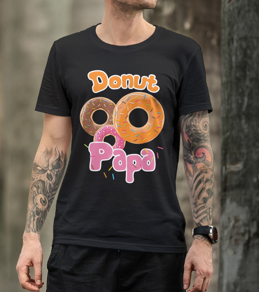 Donut Papa Fun Colorful Sprinkles T-Shirt