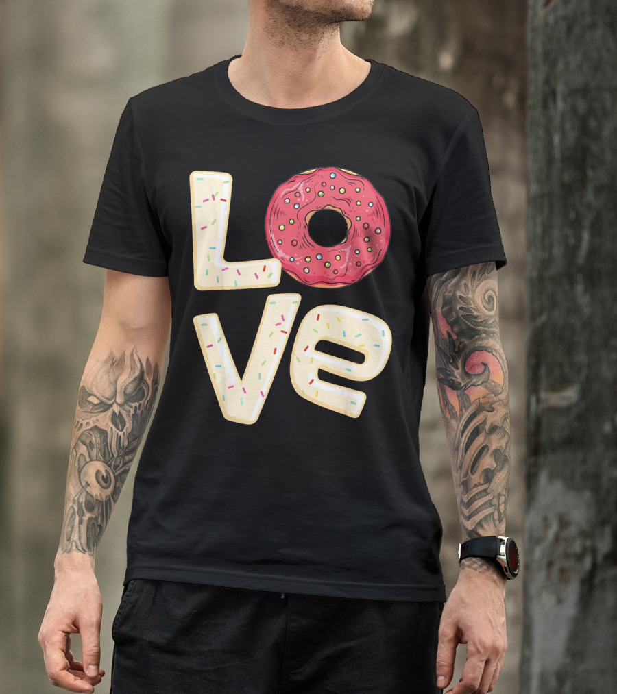 Funny I Love Bagel Donuts Sprinkled Love T-Shirt