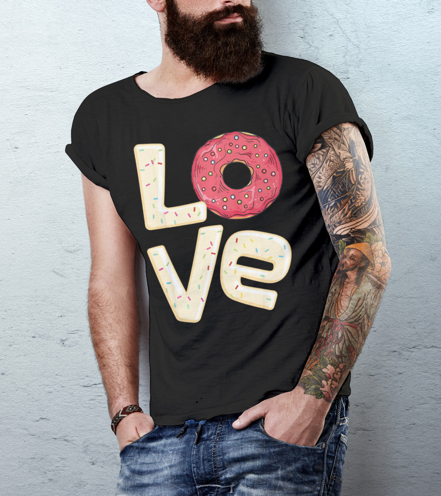 Funny I Love Bagel Donuts Sprinkled Love T-Shirt