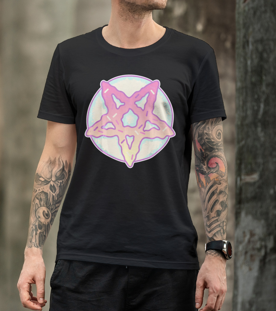 Pastel Goth Vaporwave Pentagram Satan Do Pastel Star T-Shirt