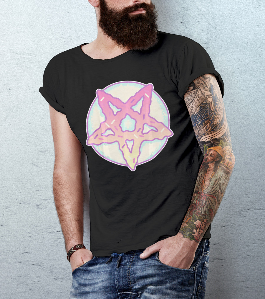 Pastel Goth Vaporwave Pentagram Satan Do Pastel Star T-Shirt