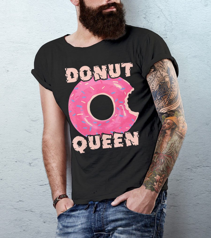 Donut Queen Pink Frosted Sprinkles Bite T-Shirt