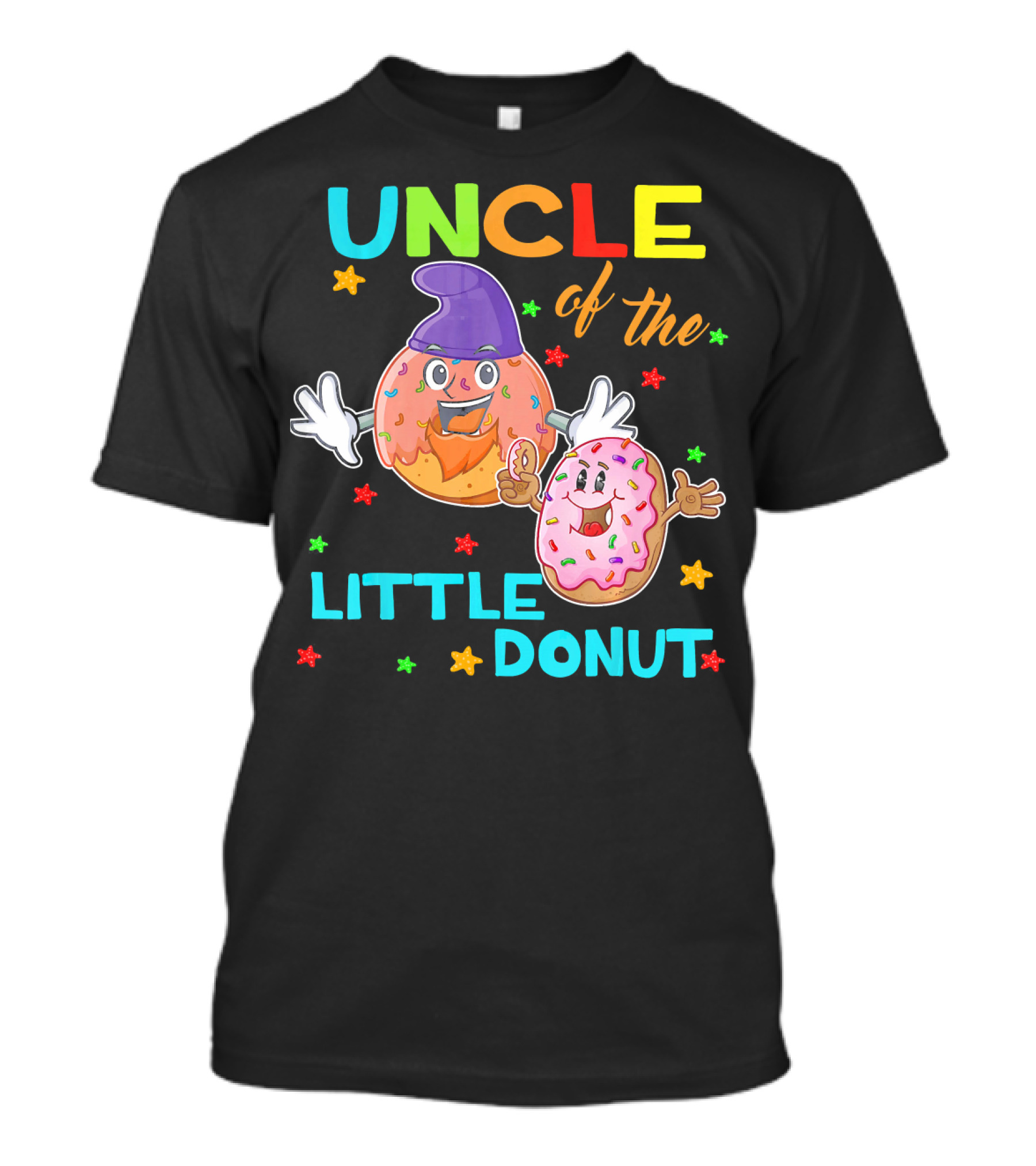 UNCLE Of The Little Donut Colorful Cartoon Birthday T-Shirt