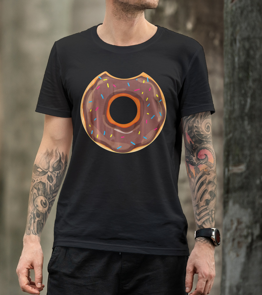 Cool Donut Halloween Chocolate Doughnut With Sprinkles T-Shirt