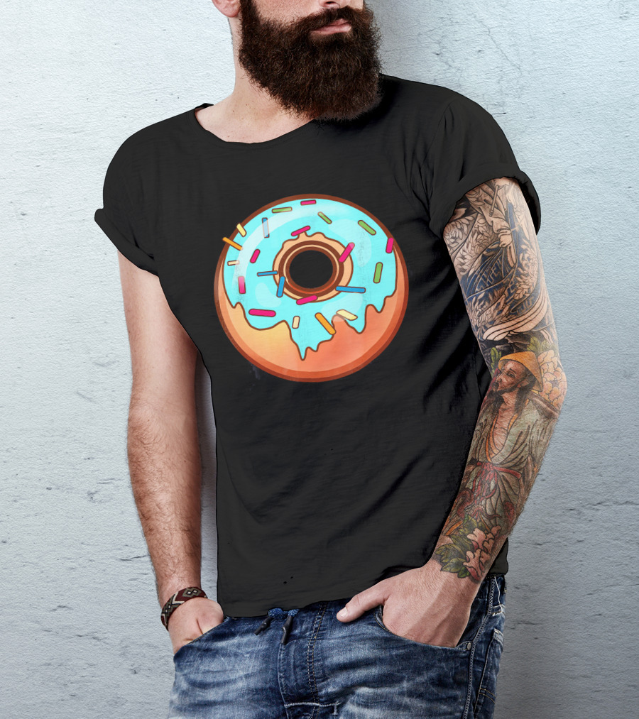 Humorous Mega Donut With Colorful Sprinkles T-Shirt