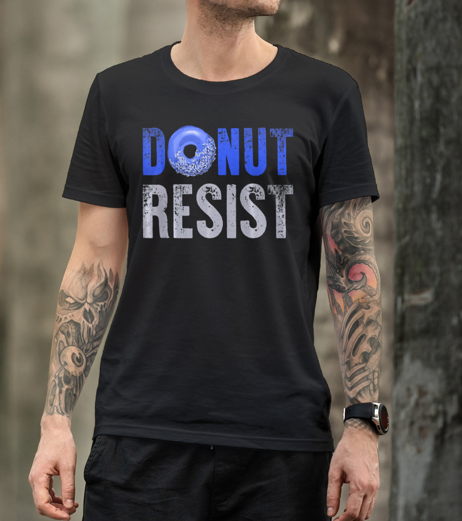 Police Officer Thin Blue Line Donut Resist T-Shirt